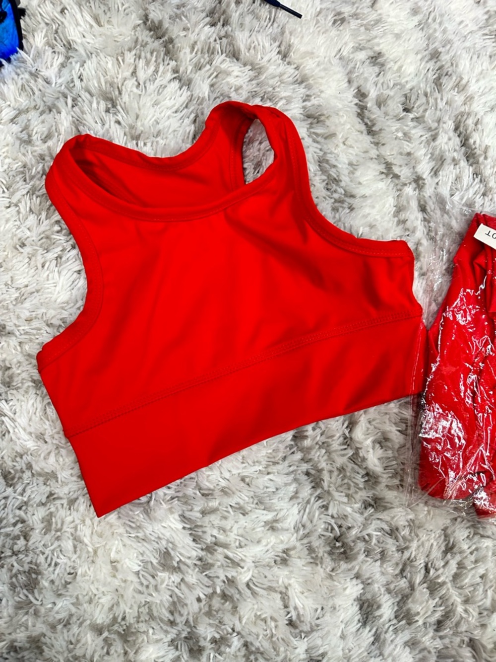 Kids Bright Red Racerback Tank & Drawstring Shorts Set - Picture 2 of 4
